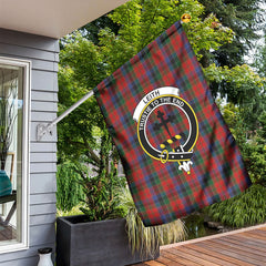 Leith Tartan Crest Garden Flag