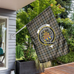 McKenzie Weathered Tartan Crest Garden Flag
