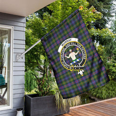 Murray of Atholl Modern Tartan Crest Garden Flag