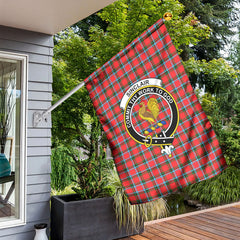 Sinclair Modern Tartan Crest Garden Flag