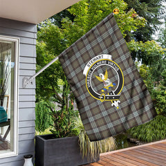 Stewart Old Weathered Tartan Crest Garden Flag