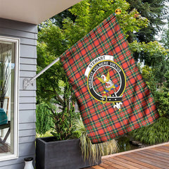 Stewart Royal Modern Tartan Crest Garden Flag