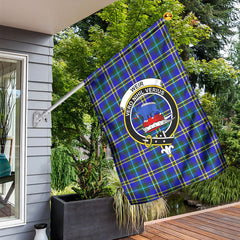 Weir Modern Tartan Crest Garden Flag