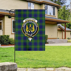 Johnstone Modern Tartan Crest Garden Flag