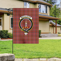 MacAlister Modern Tartan Crest Garden Flag
