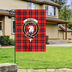 Ramsay Modern Tartan Crest Garden Flag