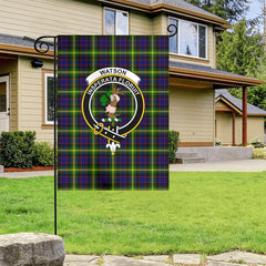 Watson Modern Tartan Crest Garden Flag