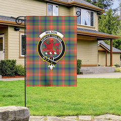 Wilson Ancient Tartan Crest Garden Flag