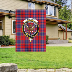 Wishart Dress Tartan Crest Garden Flag