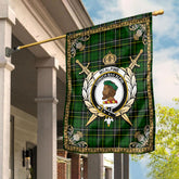 McAlpine Modern Tartan Crest Garden Flag - Celtic Thistle Style