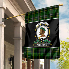 McAlpine Modern Tartan Crest Garden Flag - Welcome Style