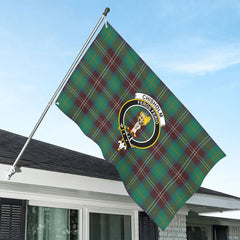 Chisholm Hunting Ancient Tartan Crest House Flag