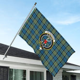 Colquhoun Ancient Tartan Crest House Flag