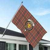 Cumming Hunting Weathered Tartan Crest House Flag