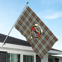 McLeod of Harris Weathered Tartan Crest House Flag