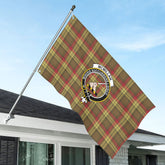 McMillan Old Weathered Tartan Crest House Flag