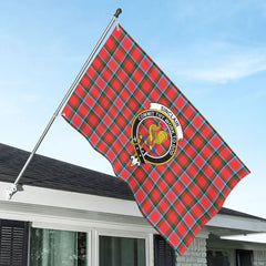 Sinclair Modern Tartan Crest House Flag