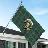 Stewart Old Modern Tartan Crest House Flag