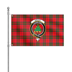 Grant Modern Tartan Crest House Flag
