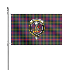 MacLennan Modern Tartan Crest House Flag