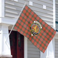 MacPherson Weathered Tartan Crest House Flag