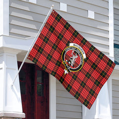 MacQueen Modern Tartan Crest House Flag