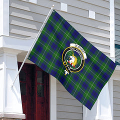 Oliphant Modern Tartan Crest House Flag