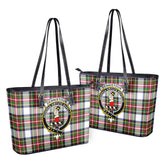 Dennistoun Tartan Crest Leather Tote Bag