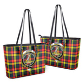 Dewar Tartan Crest Leather Tote Bag