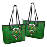 Don Tartan Crest Leather Tote Bag