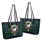 Lockhart Modern Tartan Crest Leather Tote Bag