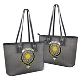 Shepherd Tartan Crest Leather Tote Bag