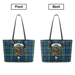 Baird Ancient Tartan Crest Leather Tote Bag