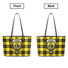 Barclay Dress Modern Tartan Crest Leather Tote Bag