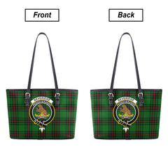 Beveridge Tartan Crest Leather Tote Bag