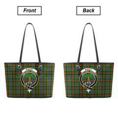Bisset Tartan Crest Leather Tote Bag