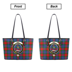 Mar Tartan Crest Leather Tote Bag