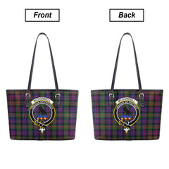 McDonnell of Glengarry Modern Tartan Crest Leather Tote Bag
