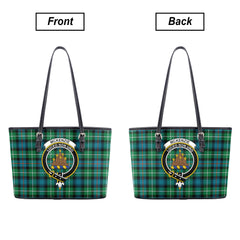 McKenzie Ancient Tartan Crest Leather Tote Bag
