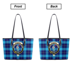 McKerrell Tartan Crest Leather Tote Bag