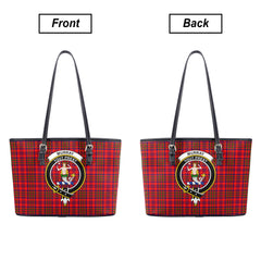 Murray (of Dysart) Tartan Crest Leather Tote Bag