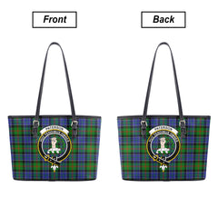 Paterson Tartan Crest Leather Tote Bag