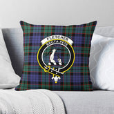 Fletcher Modern Tartan Crest Pillow Cover