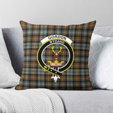 Gordon Weathered Tartan Crest Pillow Cover