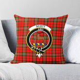 Scott Modern Tartan Crest Pillow Cover