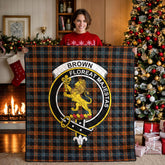Brown Ancient Tartan Crest Quilt