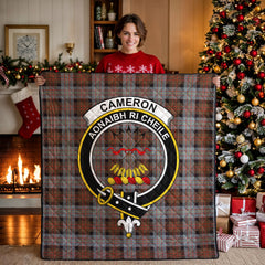 Cameron of Erracht Weathered Tartan Crest Quilt