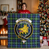 Campbell Argyll Ancient Tartan Crest Quilt