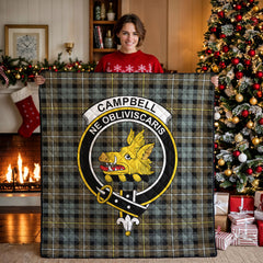 Campbell Argyll Weathered Tartan Crest Quilt