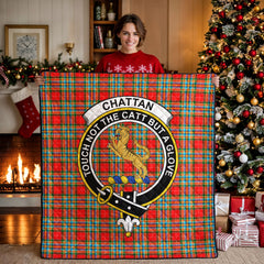 Chattan Tartan Crest Quilt